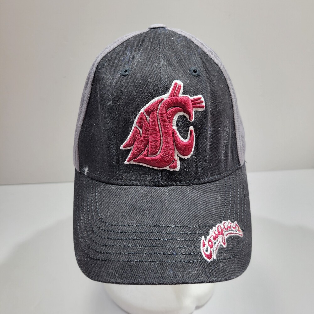 NCAA Washington State Cougars Captivating Headwear Cap Hat Unisex OS Black Gray